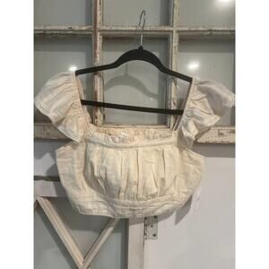 NWT Altar’d State size small cream colored crop top